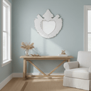 Metal Heart Mirror – Vintage White at Online8 Furniture Auckland NZ