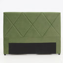 Metro Diamond Stitched Headboard Double/Queen - Velvet Olive at Online8 Furniture Auckland NZ