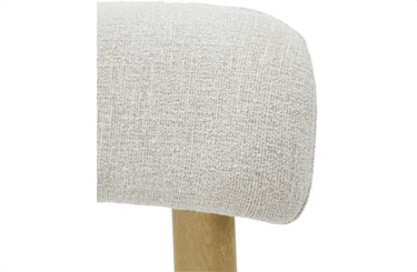 Mia Linen & Oak Dining Chair - Beige Fleck at Online8 Furniture Auckland NZ