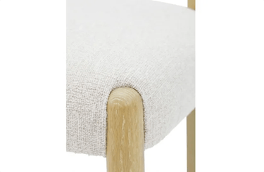 Mia Linen & Oak Dining Chair - Beige Fleck at Online8 Furniture Auckland NZ