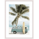 Miami A Glass Framed Art - White at Online8 Furniture Auckland NZ