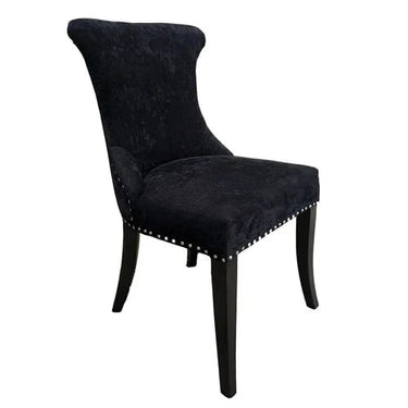 Miami Dining Chair - Black Chenille at Online8 Furniture Auckland NZ
