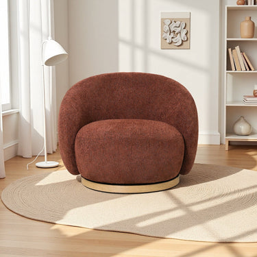 Miami Swivel Chair XL - Burnt Ochre at Online8 Furniture Auckland NZ