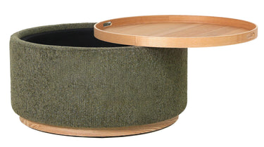 Miami Tray Ottoman XL - Moss Green at Online8 Furniture Auckland NZ