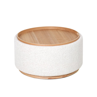 Miami Tray Round Ottoman - Seashell at Online8 Furniture Auckland NZ