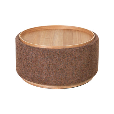 Miami Tray Round Ottoman - Tobacco at Online8 Furniture Auckland NZ