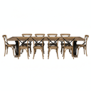 Michigan French Iron Dining Suite - 10 Seater at Online8 Furniture Auckland NZ