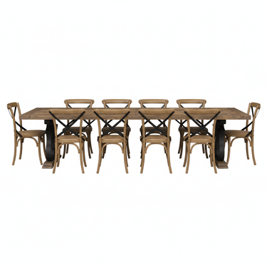 Michigan French Iron Dining Suite - 10 Seater at Online8 Furniture Auckland NZ