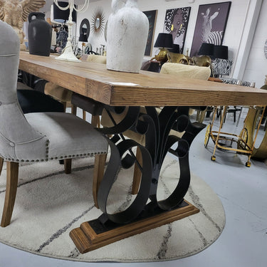 Michigan French Iron Dining Table - 3000mm at Online8 Furniture Auckland NZ