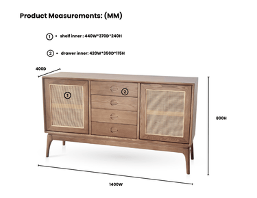 Mid-Century Buffet Table at Online8 Furniture Auckland NZ