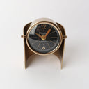Mid-Century Curved Antique Brass Clock at Online8 Furniture Auckland NZ