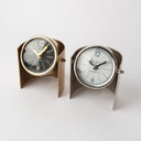 Mid-Century Curved Antique Brass Clock at Online8 Furniture Auckland NZ