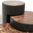 Miele Marble & Wood Coffee Table - Set of 3 at Online8 Furniture Auckland NZ