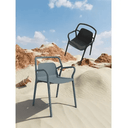 Mila Stackable Outdoor Dining Chair - Black - Set of 4 at Online8 Furniture Auckland NZ