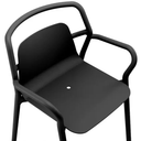 Mila Stackable Outdoor Dining Chair - Black - Set of 4 at Online8 Furniture Auckland NZ