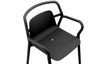 Mila Stackable Outdoor Dining Chair - Black - Set of 4 at Online8 Furniture Auckland NZ