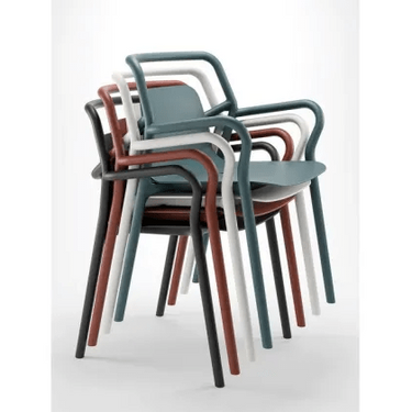 Mila Stackable Outdoor Dining Chair - Rust at Online8 Furniture Auckland NZ