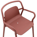 Mila Stackable Outdoor Dining Chair - Rust at Online8 Furniture Auckland NZ