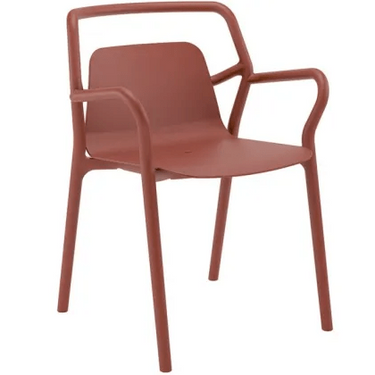 Mila Stackable Outdoor Dining Chair - Rust at Online8 Furniture Auckland NZ