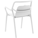 Mila Stackable Outdoor Dining Chair - White - Set of 4 at Online8 Furniture Auckland NZ