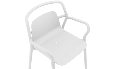 Mila Stackable Outdoor Dining Chair - White - Set of 4 at Online8 Furniture Auckland NZ