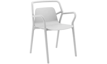 Mila Stackable Outdoor Dining Chair - White - Set of 4 at Online8 Furniture Auckland NZ