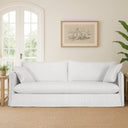 Milford 3 Seater Sofa - White, Grey Pinstripes at Online8 Furniture Auckland NZ