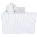 Milford 3 Seater Sofa - White, Grey Pinstripes at Online8 Furniture Auckland NZ