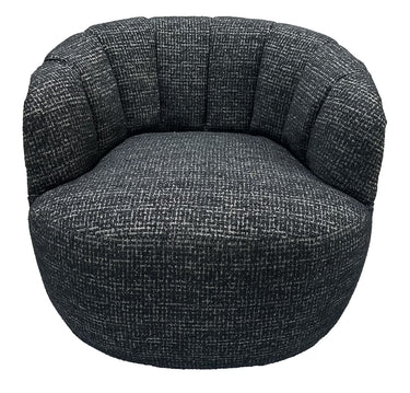 Milly Swivel Accent Chair - Black & Silver at Online8 Furniture Auckland NZ