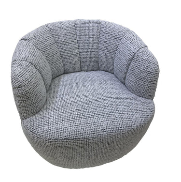 Milly Swivel Accent Chair - White & Black at Online8 Furniture Auckland NZ