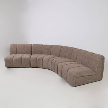 Milo Modular Sofa in biscotti polyester, a 388cm modular sofa with a deep 98cm seat