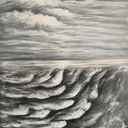 Mirrored Clouds Oil Painting 120x90 at Online8 Furniture Auckland NZ