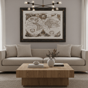 Mirrored World Map - Wall Hanging at Online8 Furniture Auckland NZ