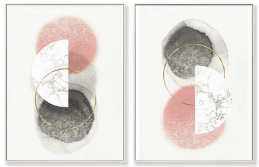 Modern Duo set of 2 Framed Canvas Prints 45x60 at Online8 Furniture Auckland NZ