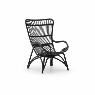 Monet Rattan High Back Lounge Chair (Black) – Sika Design at Online8 Furniture Auckland NZ