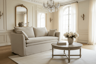 Montigo 3 seater Slip Cover sofa - Taupe at Online8 Furniture Auckland NZ