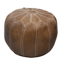 Moroccan Leather Pouf | Ottoman at Online8 Furniture Auckland NZ