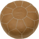 Morocco Vegan Leather Pouf – Brown at Online8 Furniture Auckland NZ