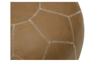 Morocco Vegan Leather Pouf – Brown at Online8 Furniture Auckland NZ