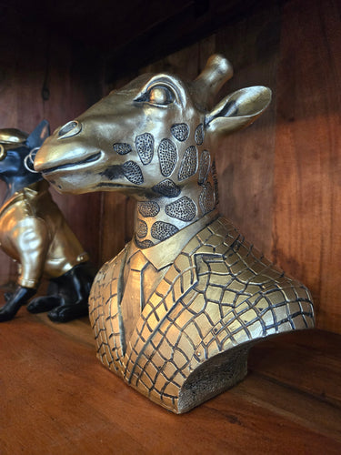 Mr Giraffe in Suite Statue - Gold Bust at Online8 Furniture Auckland NZ