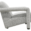 Mumba Linen & Black Accent Chair - Black Fleck at Online8 Furniture Auckland NZ