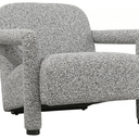 Mumba Linen & Black Accent Chair - Black Fleck at Online8 Furniture Auckland NZ