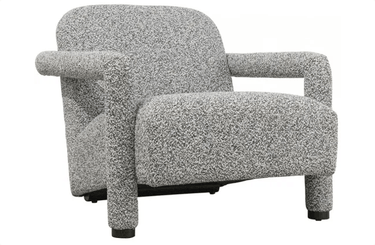 Mumba Linen & Black Accent Chair - Black Fleck at Online8 Furniture Auckland NZ
