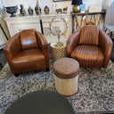 Mustang Aged Leather Armchair - Vintage Cigar at Online8 Furniture Auckland NZ