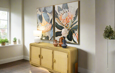 Natives Framed Canvas - Natural at Online8 Furniture Auckland NZ