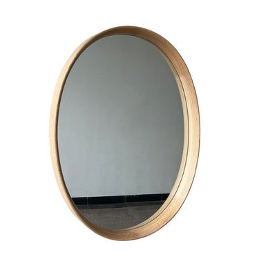 Natural Oak Oval Framed Mirror at Online8 Furniture Auckland NZ