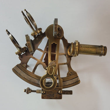 Nautical Solid Brass Sextant With Wooden Box at Online8 Furniture Auckland NZ