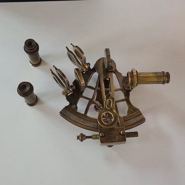 Nautical Solid Brass Sextant With Wooden Box at Online8 Furniture Auckland NZ