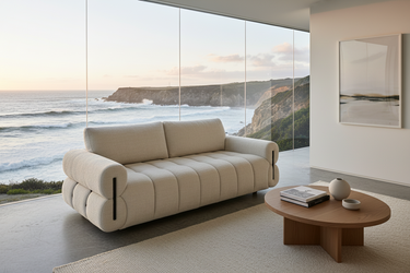 Neave 3 Seat Sofa - Textured Beige at Online8 Furniture Auckland NZ