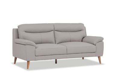Nebraska 3 Seater Leather Sofa - Pewter at Online8 Furniture Auckland NZ